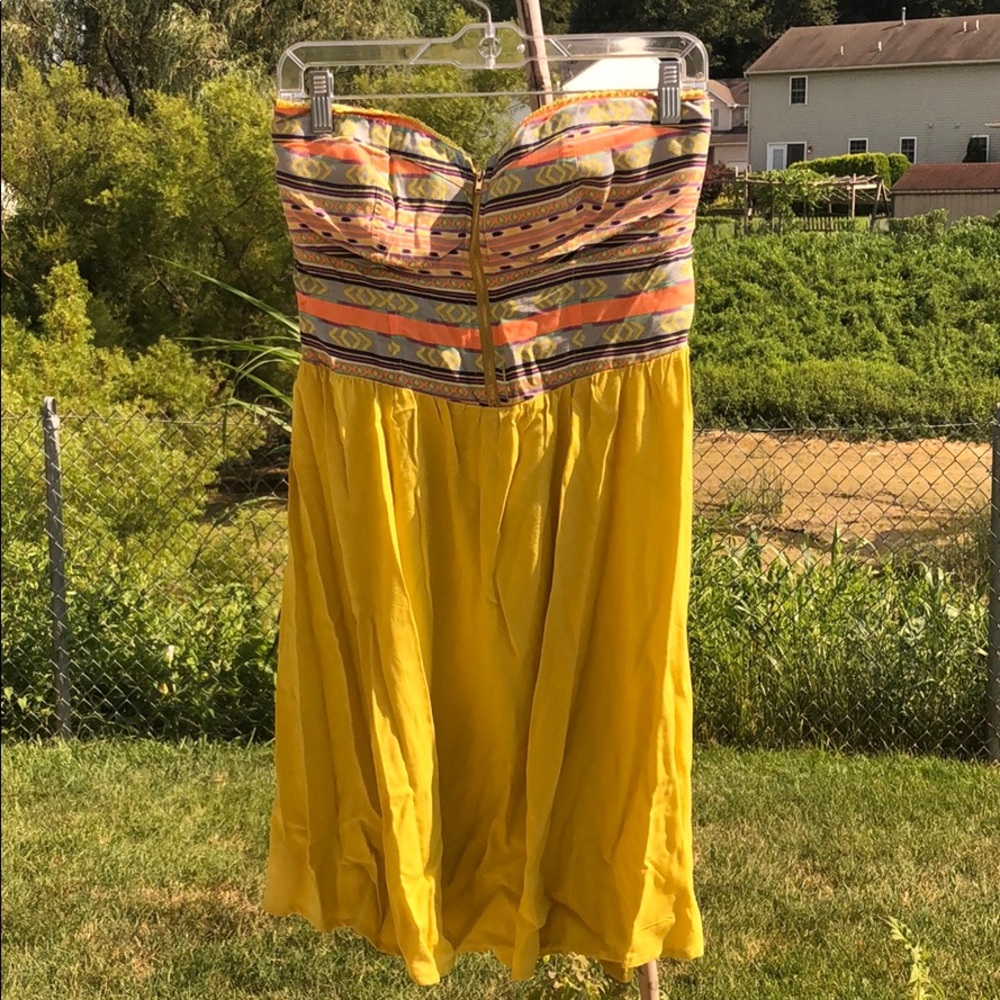 Strapless zip top sundress by Fire Los Angeles